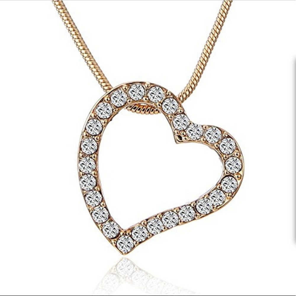 Gold Open Heart Necklace
